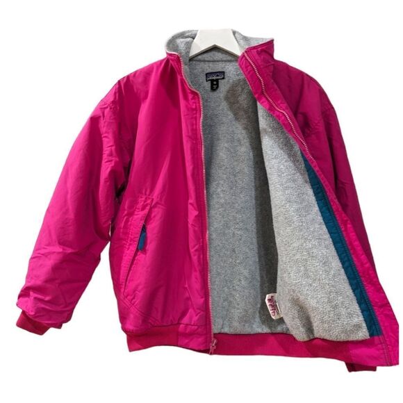 Vtg 90s Patagonia Fleece Lined Softshell Ski Jacket Made in Usa Hot Pink 10 S - Picture 5 of 8